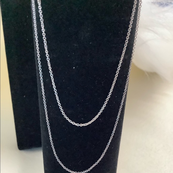 New Without Tag, 14 Karat White Gold 18.5” Chain - Picture 2 of 6